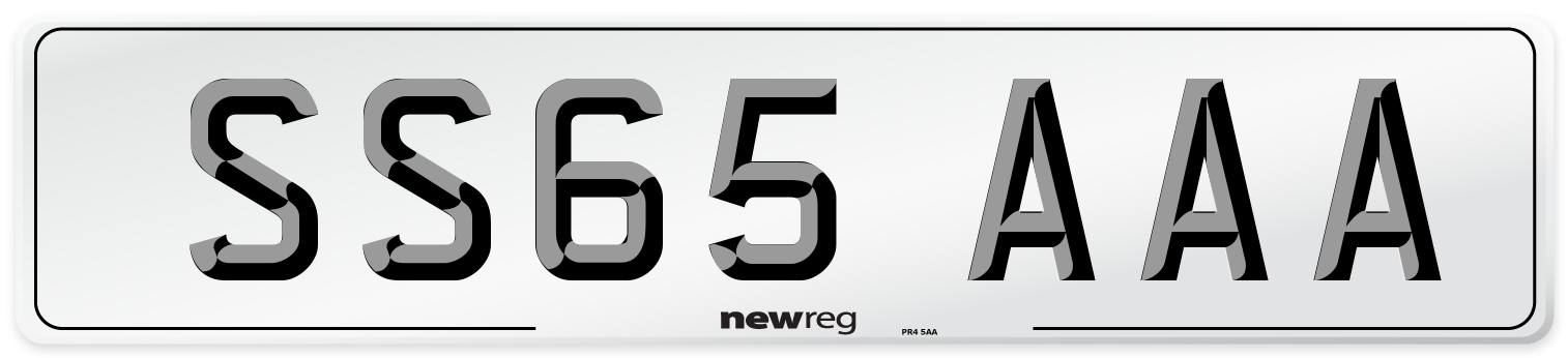SS65 AAA Number Plate from New Reg